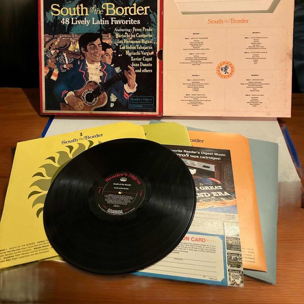 South of the Border Latin Favorites 1968 Reader's Digest Box Set 4 Vinyl LPs